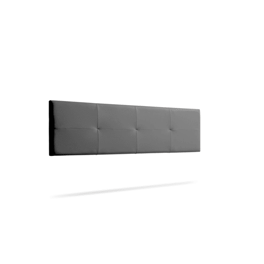 Cabeceira Estofada ALTEA Pele Sintética 210x50x5 cm - CINZA ESCURO - Moonia
