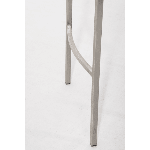 Taburete de Bar Damaso Tela con Base de Cuatro Patas Blanco 48X64X110 cm