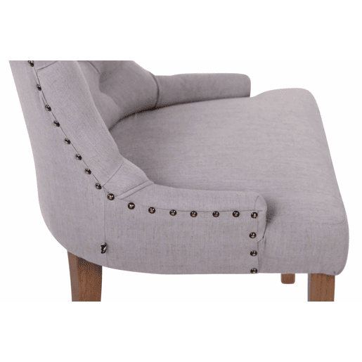 Set De 2 Sillas De Comedor Aberdeen Tela Gris 58X55X92 cm