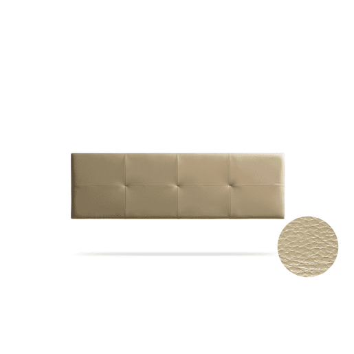 Cabeceira Estofada ALTEA Pele Sintética 190x50x5 cm - Dourado - Moonia