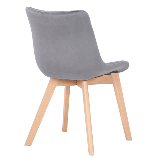 Silla de comedor Passaic en terciopelo Gris 61X46X82 cm