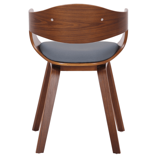 Set de 2 sillas de salón Kingston en polipiel Simil cuero Nogalgris 46X49X73 cm