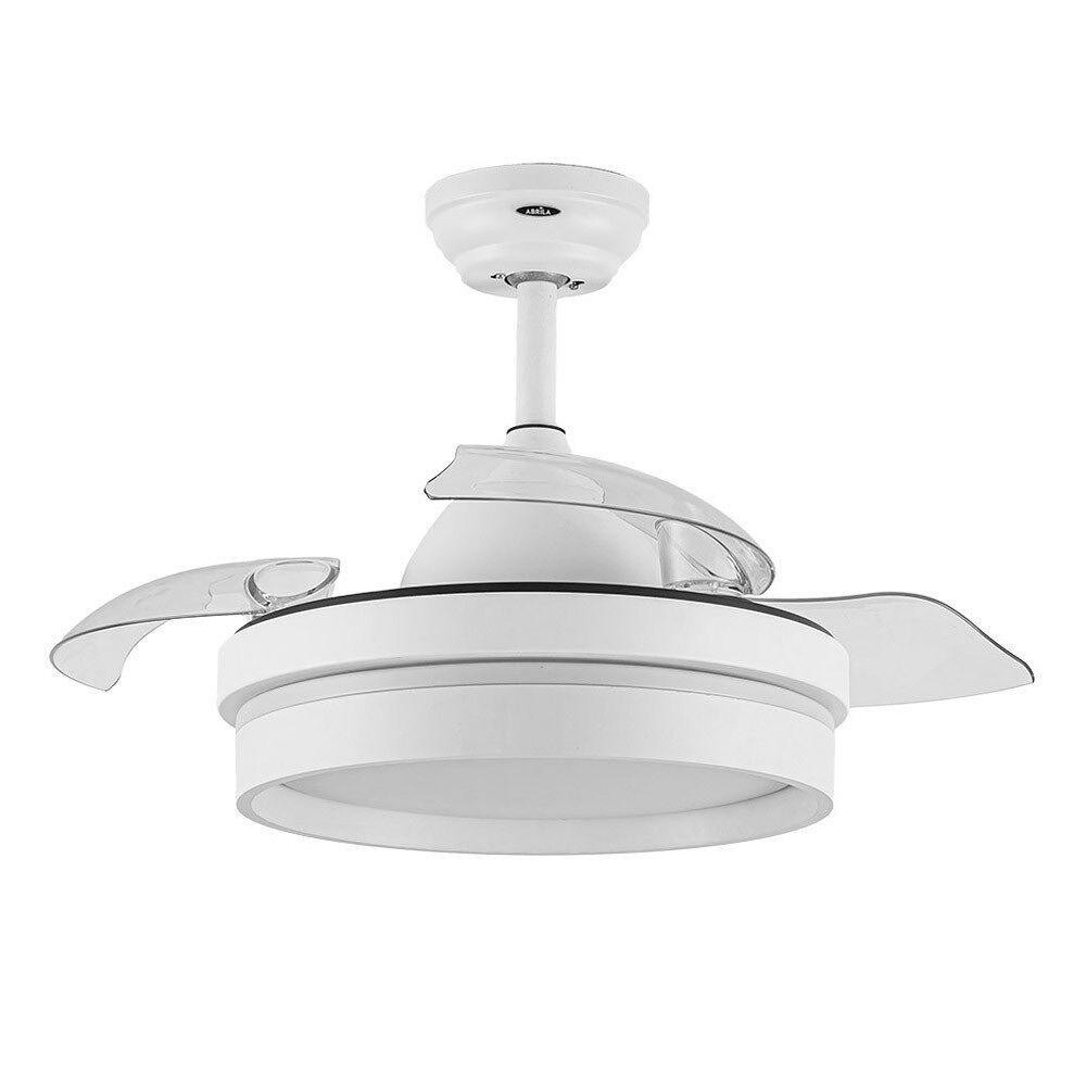 Ventilador De Techo Dc Nalon Blanco 40cm Led Cct Regulable Control Remoto Con Temporizador