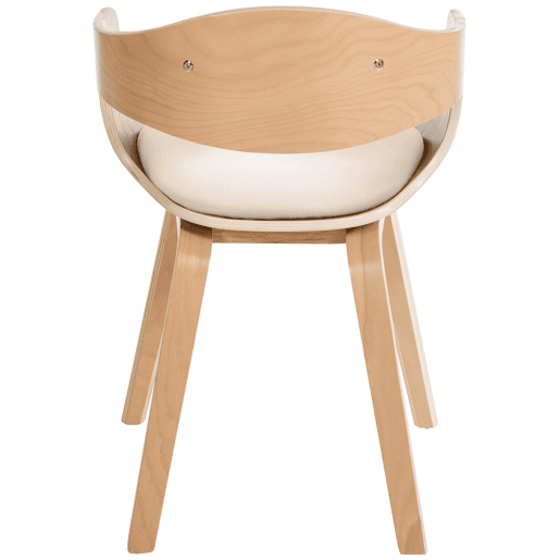 Set de 2 sillas de salón Kingston en polipiel Simil cuero Naturalcrema 46X49X73 cm