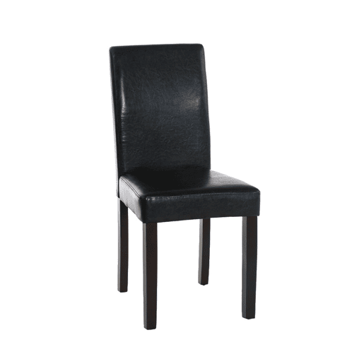 Silla de comedor Ina Simil cuero Negro 47X41X91 cm