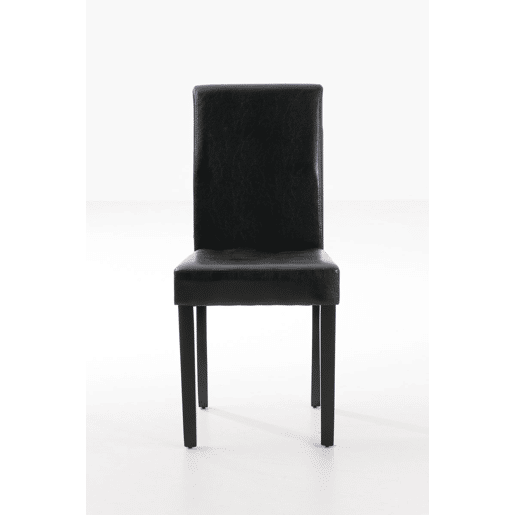 Silla de comedor Ina Simil cuero Negro 47X41X91 cm