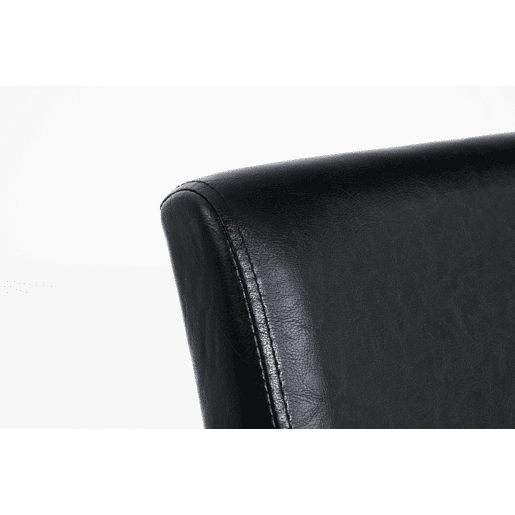 Silla de comedor Ina Simil cuero Negro 47X41X91 cm