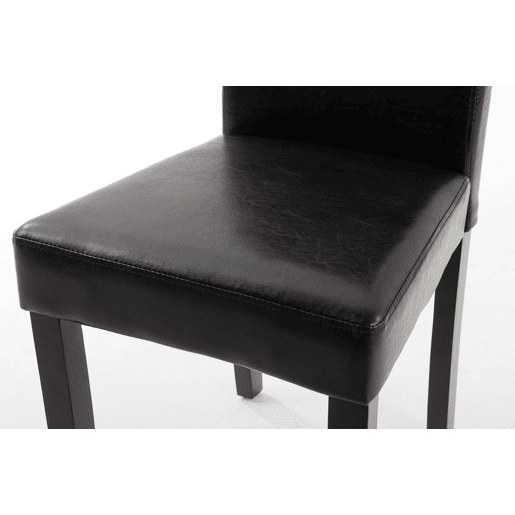 Silla de comedor Ina Simil cuero Negro 47X41X91 cm