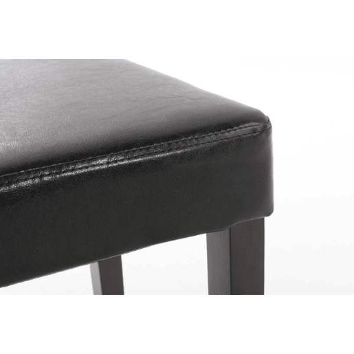Silla de comedor Ina Simil cuero Negro 47X41X91 cm