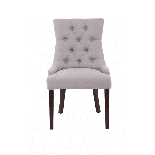 Set De 2 Sillas De Comedor Aberdeen Tela Gris 58X55X92 cm