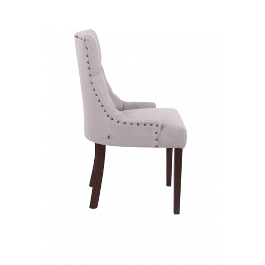 Set De 2 Sillas De Comedor Aberdeen Tela Gris 58X55X92 cm