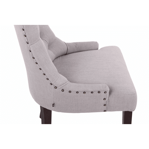 Set De 2 Sillas De Comedor Aberdeen Tela Gris 58X55X92 cm