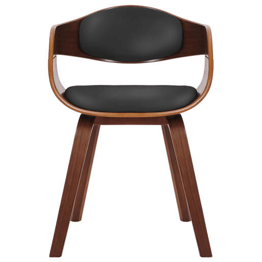 Set de 2 sillas de salón Kingston en polipiel Simil cuero Nogalnegro 46X49X73 cm