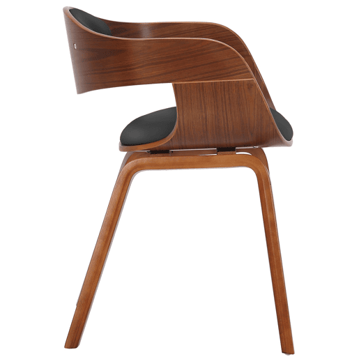 Set de 2 sillas de salón Kingston en polipiel Simil cuero Nogalnegro 46X49X73 cm
