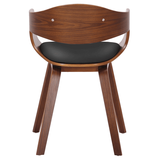 Set de 2 sillas de salón Kingston en polipiel Simil cuero Nogalnegro 46X49X73 cm