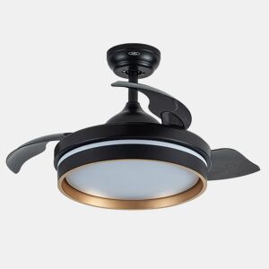 ventilador de teto cor preta série metal nalon 40cm