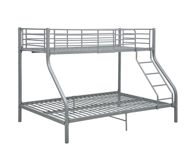Estructura de litera de metal gris 140x200 cm/90x200 cm