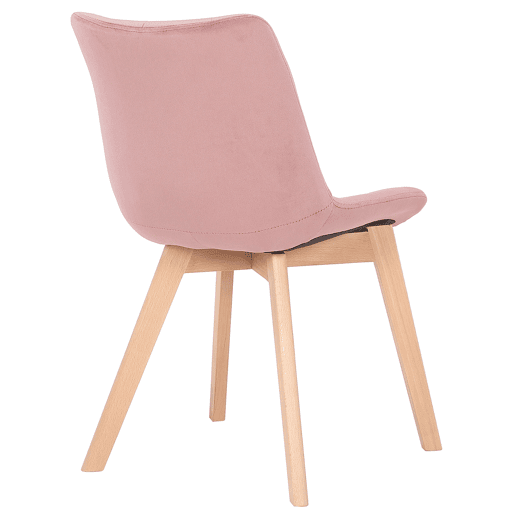 Silla de comedor Passaic en terciopelo Rosado 61X46X82 cm