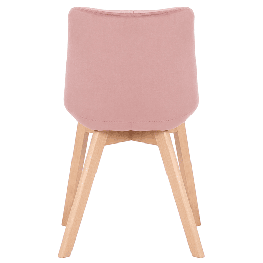 Silla de comedor Passaic en terciopelo Rosado 61X46X82 cm