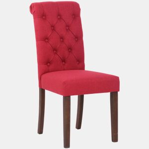 Silla de comedor Lisburn Tela Rojo 63X45X98 cm