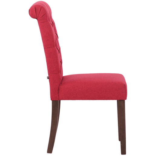 Silla de comedor Lisburn Tela Rojo 63X45X98 cm