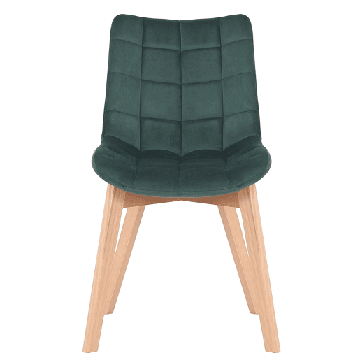 Silla de comedor Passaic en terciopelo Verde 61X46X82 cm