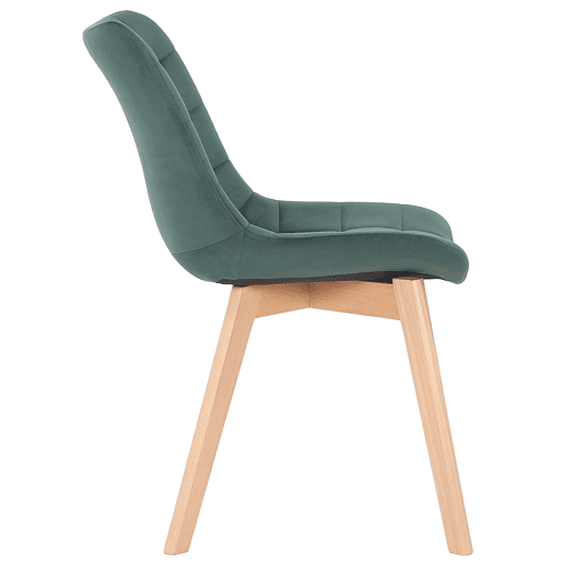 Silla de comedor Passaic en terciopelo Verde 61X46X82 cm