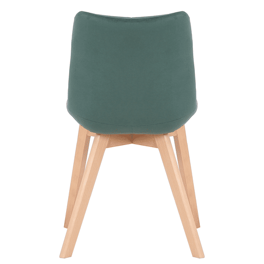 Silla de comedor Passaic en terciopelo Verde 61X46X82 cm