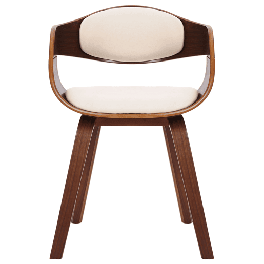 Set de 2 sillas de salón Kingston en polipiel Simil cuero Nogalcrema 46X49X73 cm