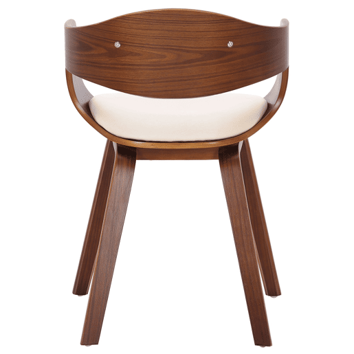Set de 2 sillas de salón Kingston en polipiel Simil cuero Nogalcrema 46X49X73 cm