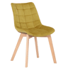 Silla de comedor Passaic en terciopelo Amarillo 61X46X82 cm