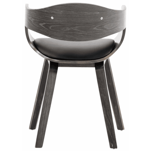 Set de 2 sillas de salón Kingston en polipiel Simil cuero Negrogris 46X49X73 cm