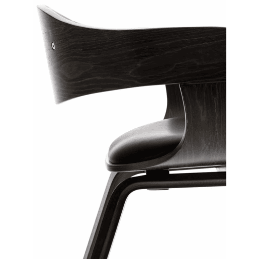 Set de 2 sillas de salón Kingston en polipiel Simil cuero Negrogris 46X49X73 cm