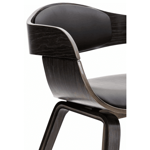 Set de 2 sillas de salón Kingston en polipiel Simil cuero Negrogris 46X49X73 cm