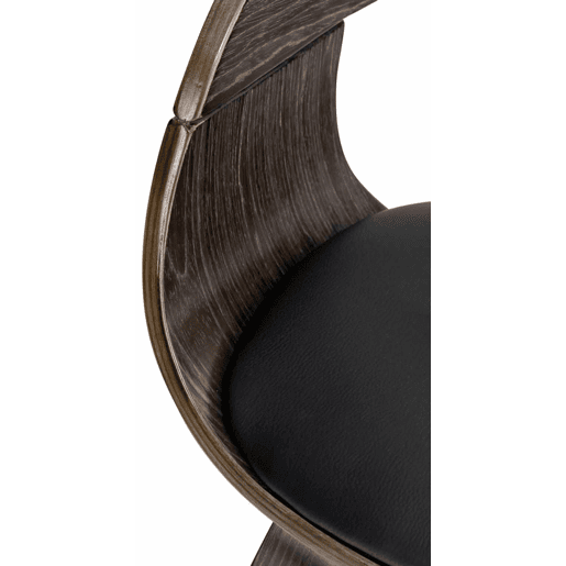 Set de 2 sillas de salón Kingston en polipiel Simil cuero Negrogris 46X49X73 cm