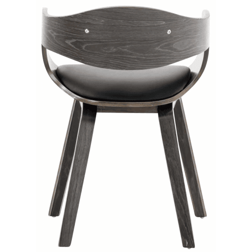 Set de 2 sillas de salón Kingston en polipiel Simil cuero Negrogris 46X49X73 cm