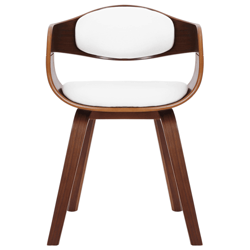 Set de 2 sillas de salón Kingston en polipiel Simil cuero Nogalblanco 46X49X73 cm