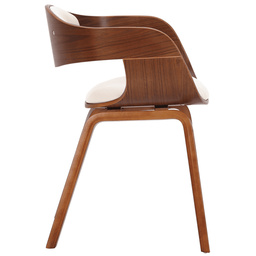 Set de 2 sillas de salón Kingston en polipiel Simil cuero Nogalblanco 46X49X73 cm