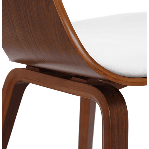 Set de 2 sillas de salón Kingston en polipiel Simil cuero Nogalblanco 46X49X73 cm