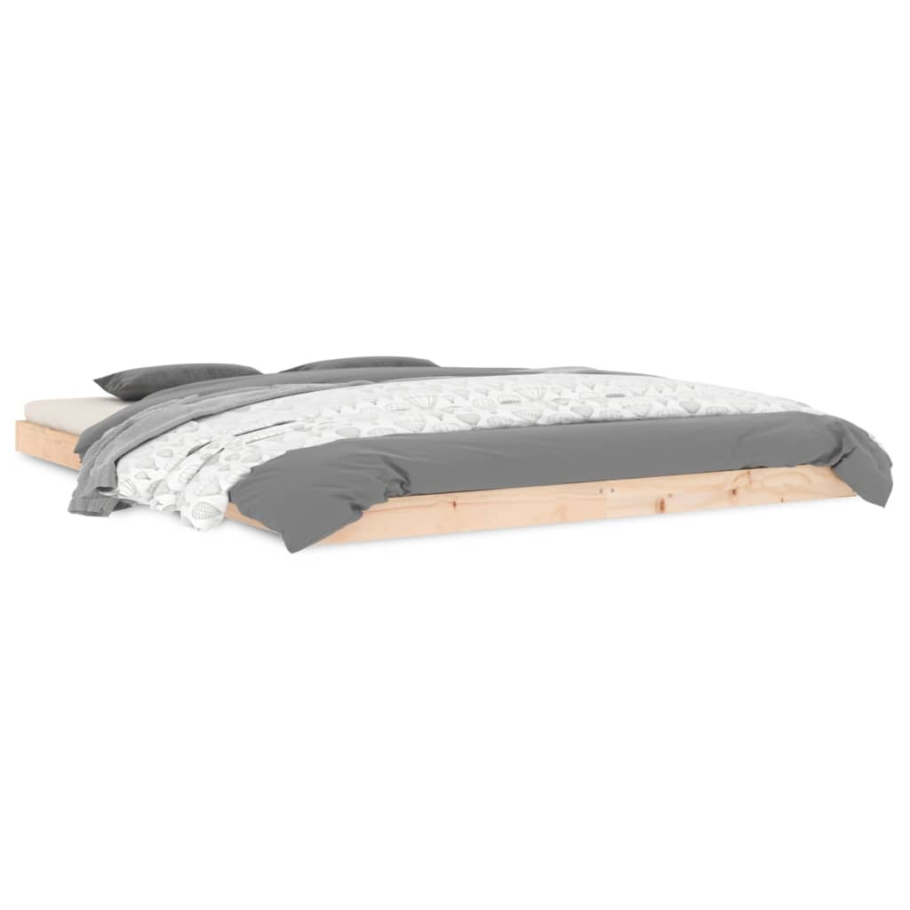Estructura de cama madera maciza de pino 150x200 cm