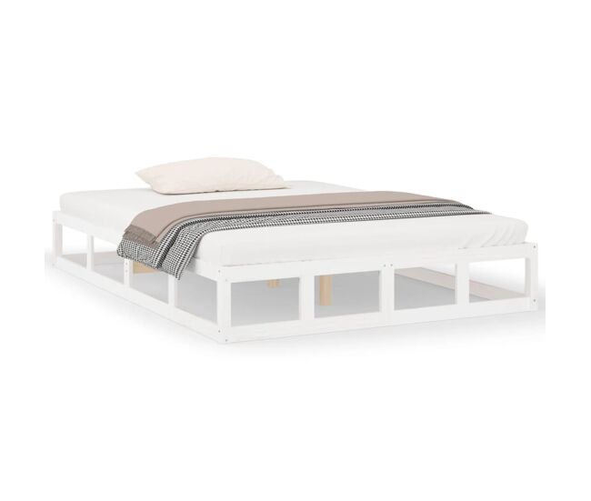 Estructura de cama de madera maciza 140x200 cm