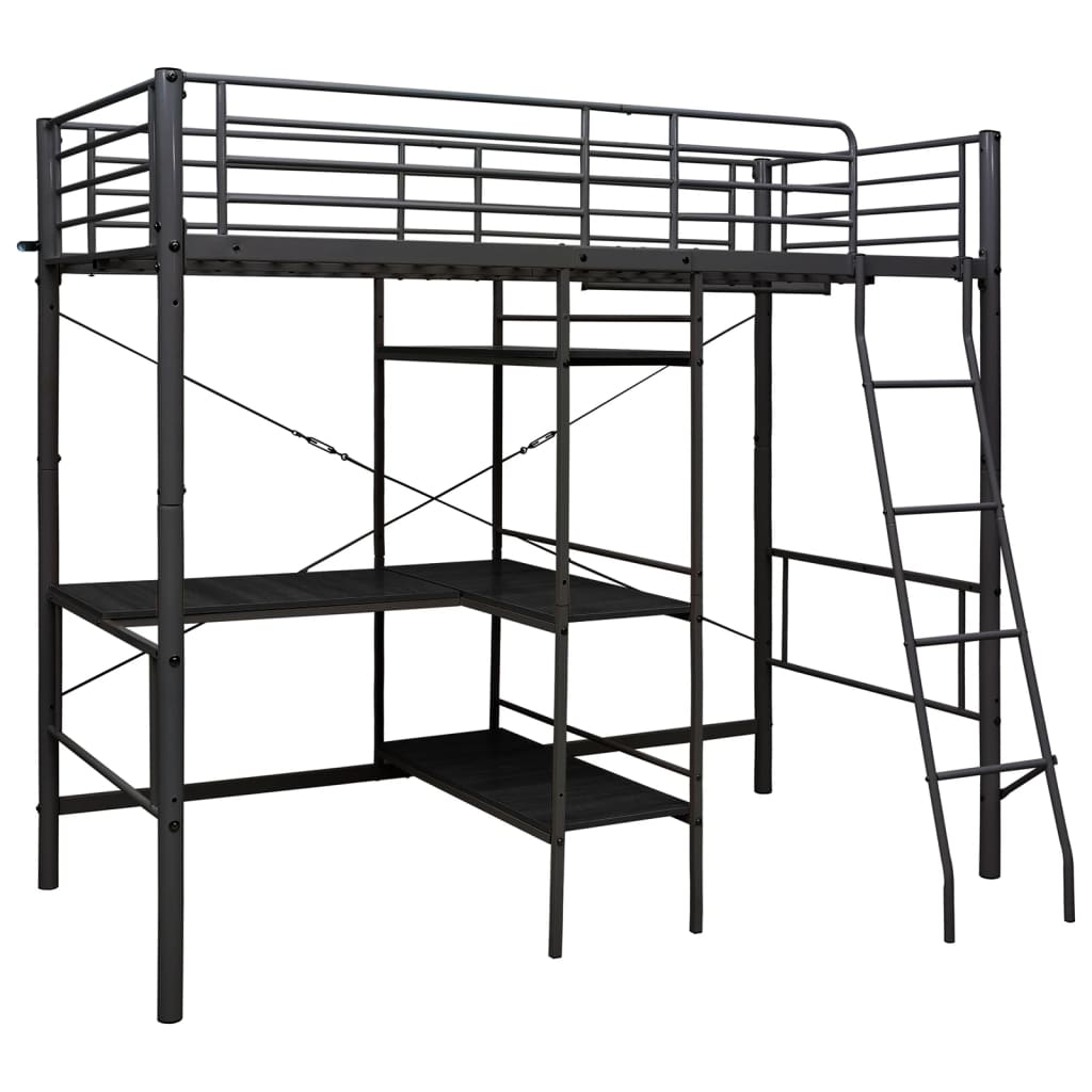 Estructura de cama 90x200 Negro
