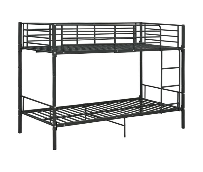 Litera de metal negro 90x200 cm