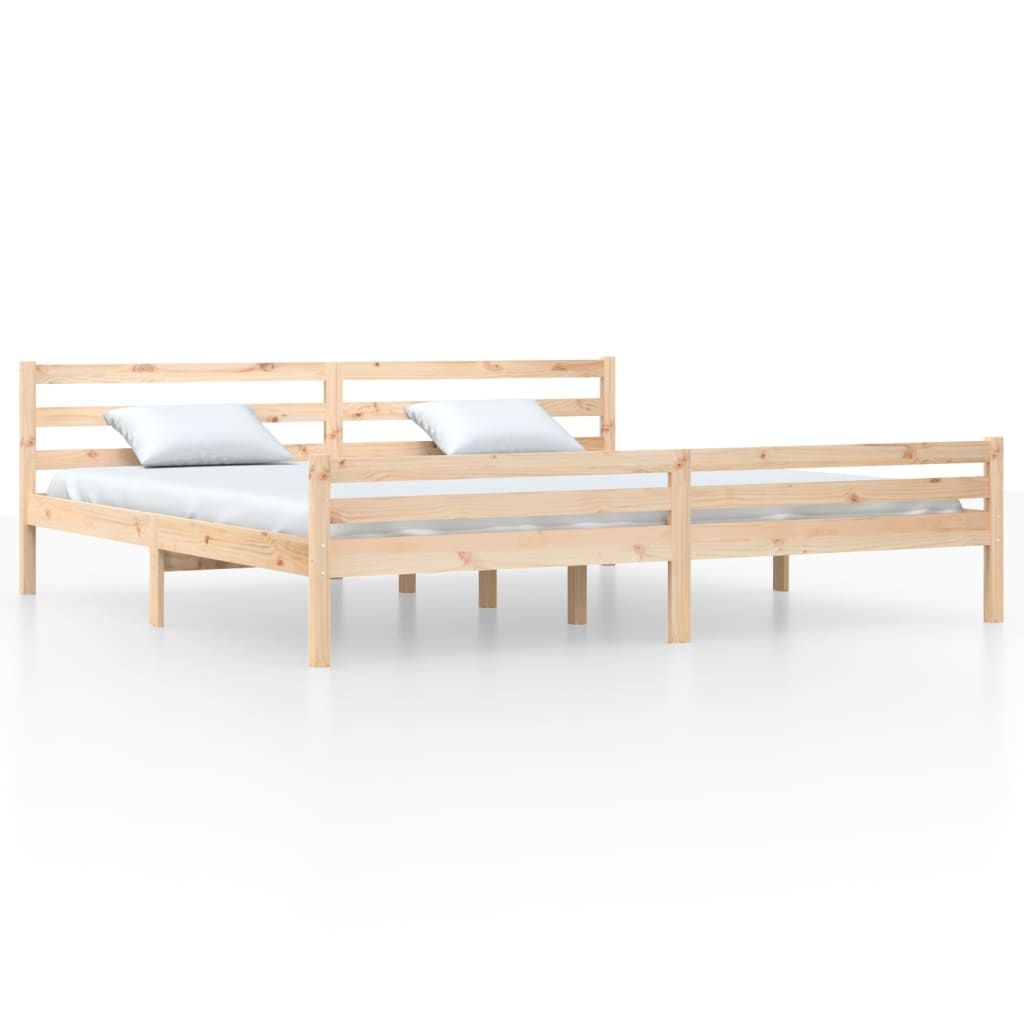 estructura de cama madera maciza 200x200 cm