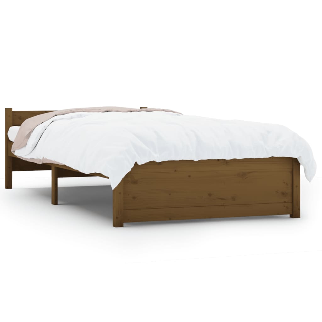 Estructura de cama 75x190 Marrón