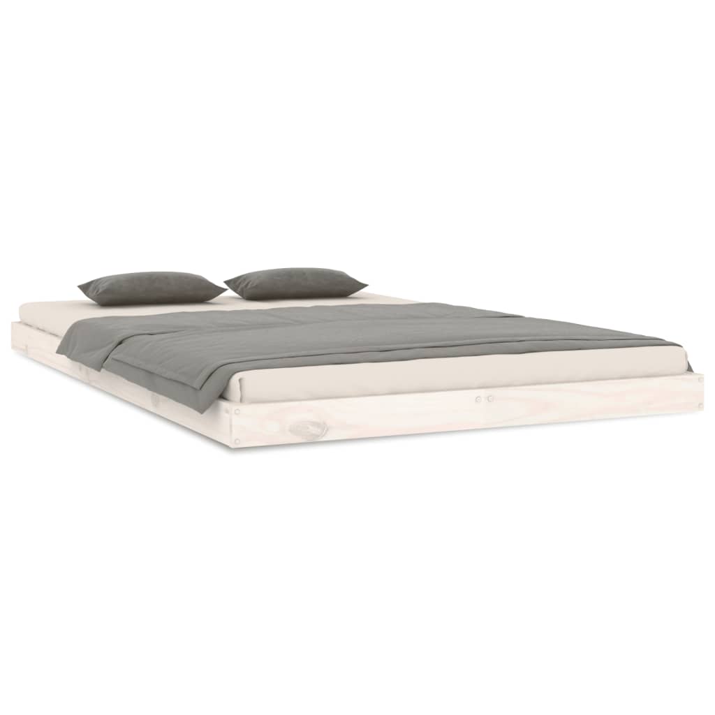 estructura de cama madera maciza de pino blanco 120x200 cm