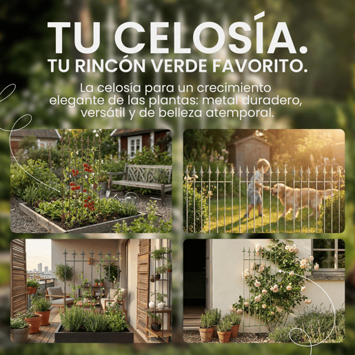 Celosia trepadora Elisa 100 x 50 cm Metal Crema antiguo 0.7X50X100 cm