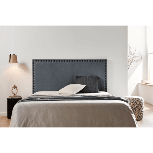 Cabeceira Estofada MODENA DUO Aqualine 160x120x8 cm - CINZA ESCURO - Moonia