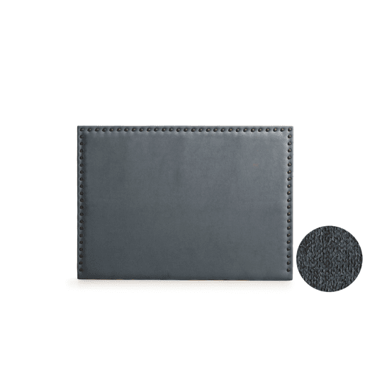 Cabeceira Estofada MODENA DUO Aqualine 130x120x8 cm - CINZA ESCURO - Moonia