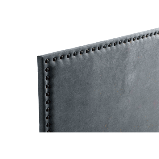 Cabeceira Estofada MODENA DUO Aqualine 130x120x8 cm - CINZA ESCURO - Moonia